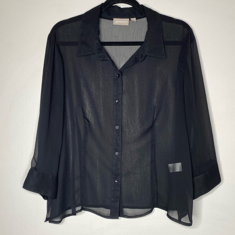 Croft & Barrow Sheer Top